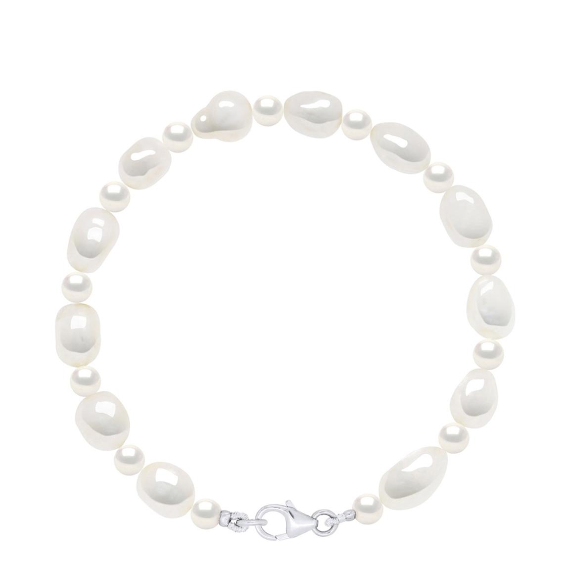 White Bracelet of Real Cultured Freshwater Pearls main product photo