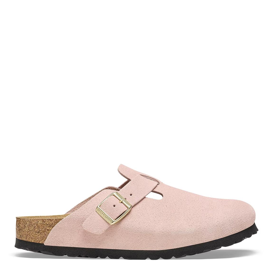 Unisex Light Rose Boston Suede Clogs main product photo