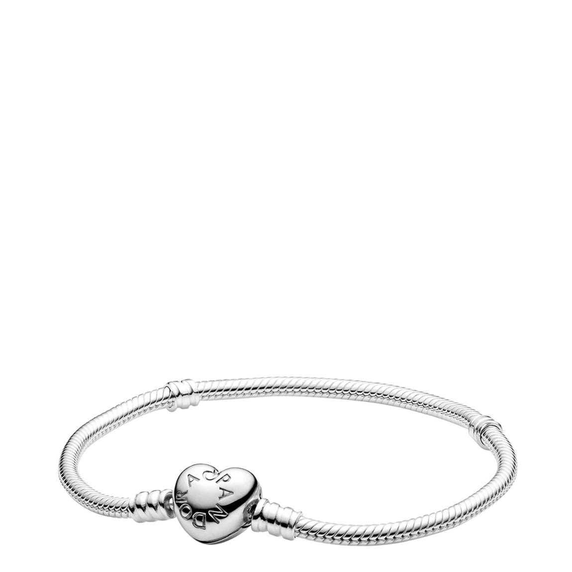Sterling Silver Pandora Moments Heart Clasp Snake Chain Bracelet 16cm main product photo