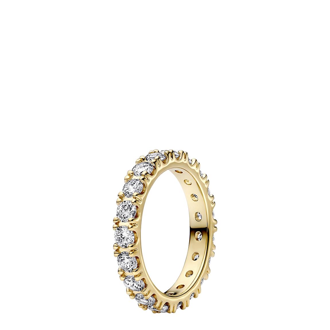 14K Gold Plating Sparkling Row Eternity Ring main product photo