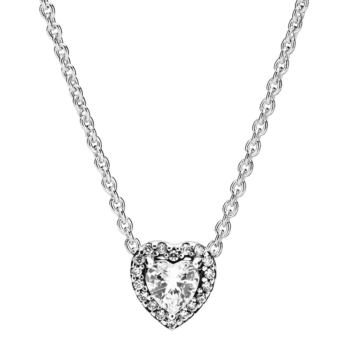 Sterling Silver Elevated Heart Necklace main product photo