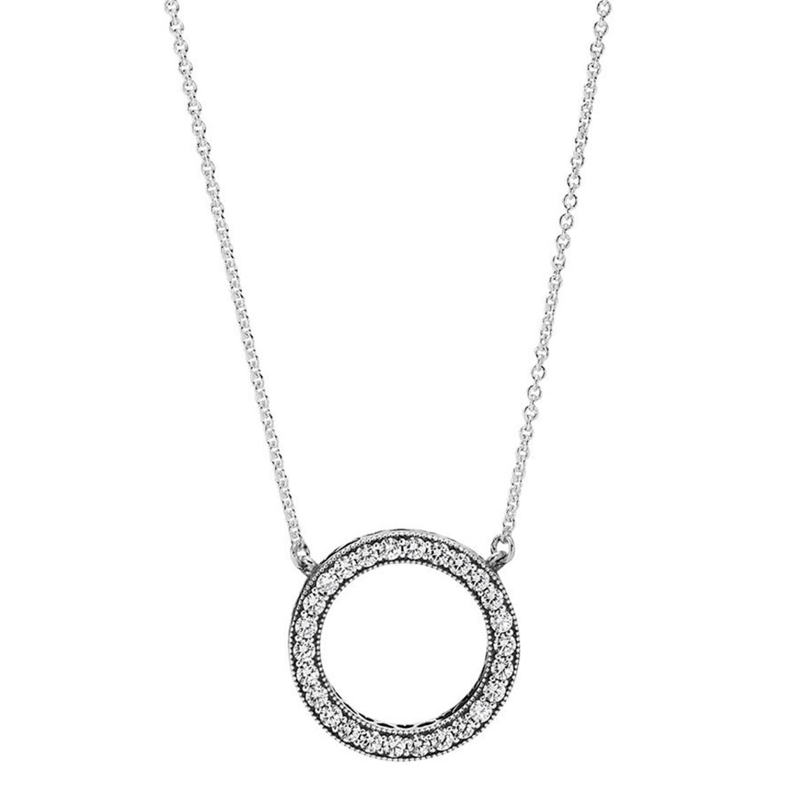 Sterling Silver Circle Of Sparkle Necklace main product photo