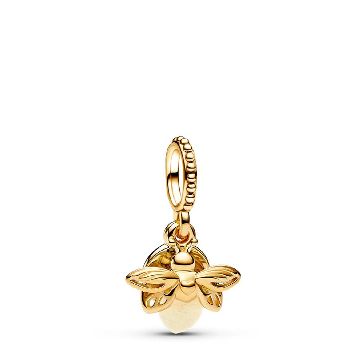 14K Gold Plating Glow-In-The-Dark Firefly Dangle Charm main product photo