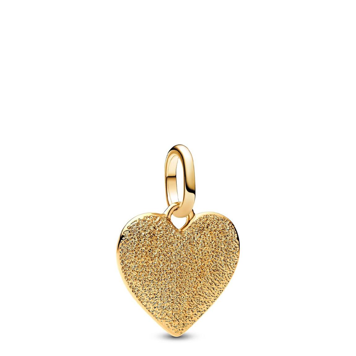 14K Gold Plating Engravable Heart Medallion Charm main product photo