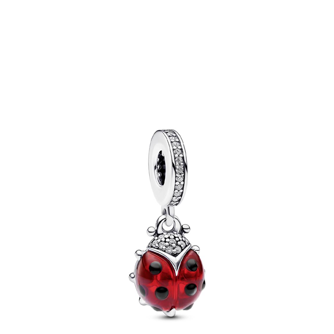 Sterling Silver Red Ladybird Dangle Charm main product photo
