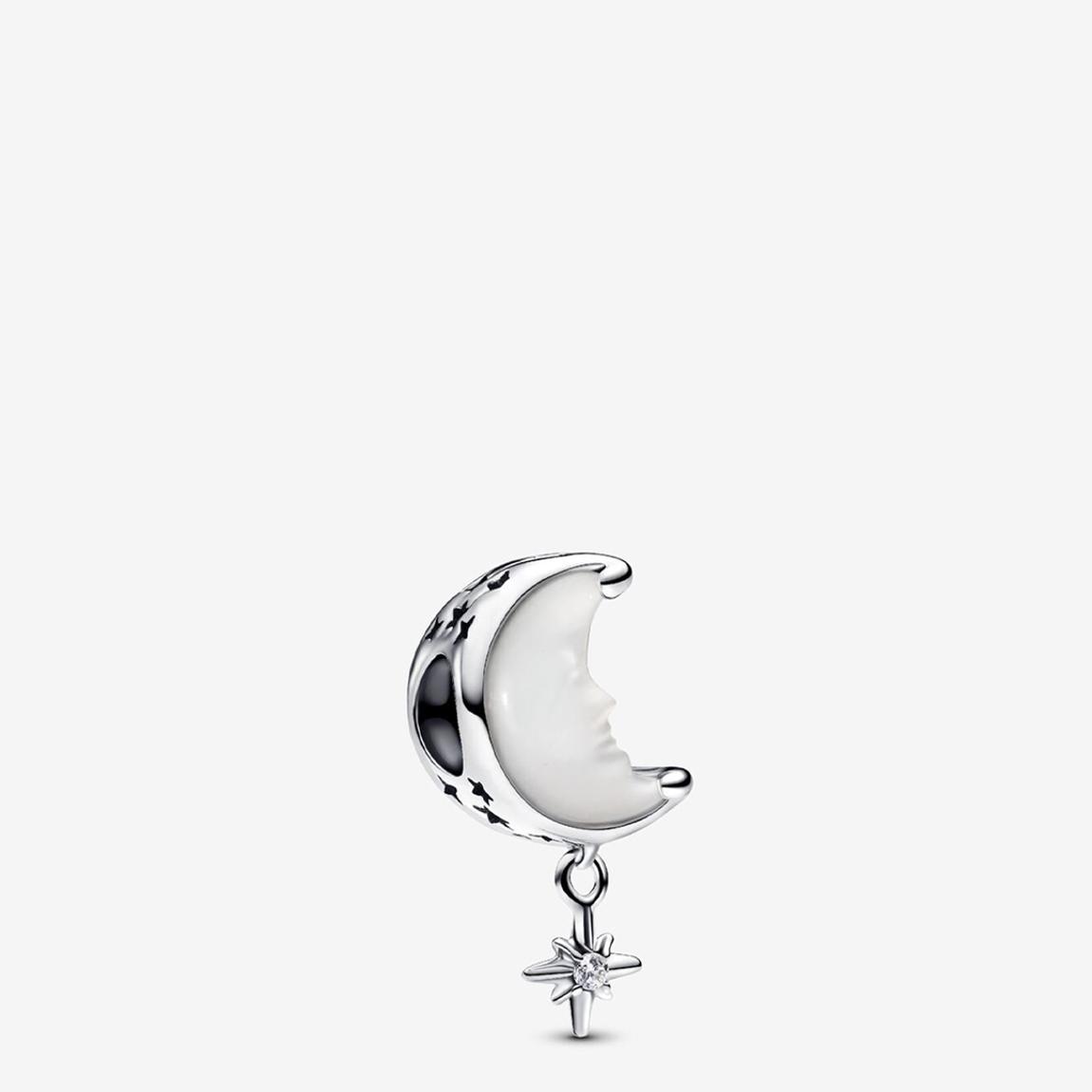 Sterling Silver Moon & North Star Charm main product photo