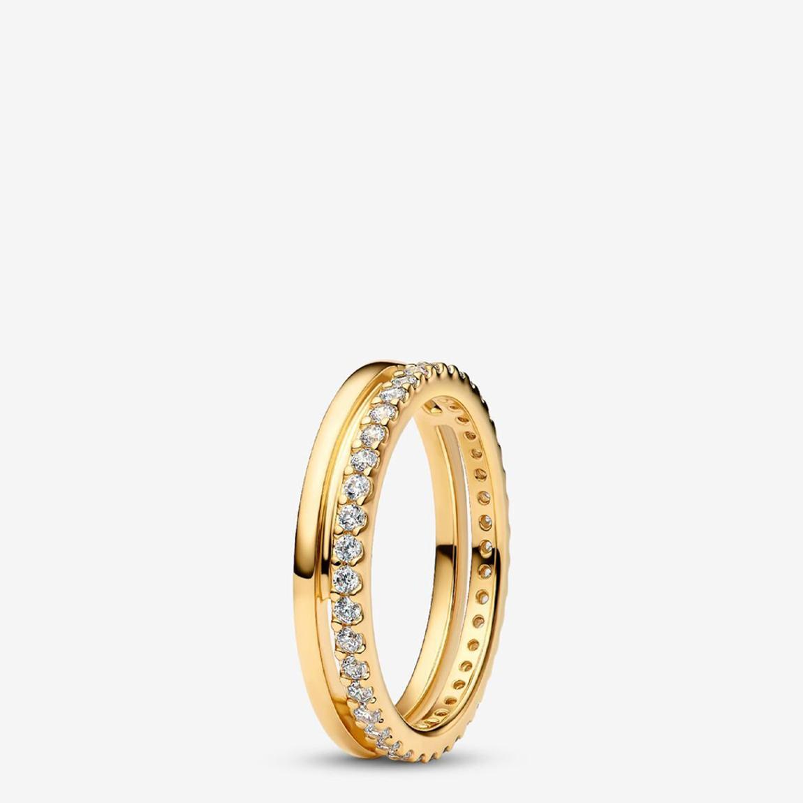 14K Gold Plating Double Band Ring main product photo