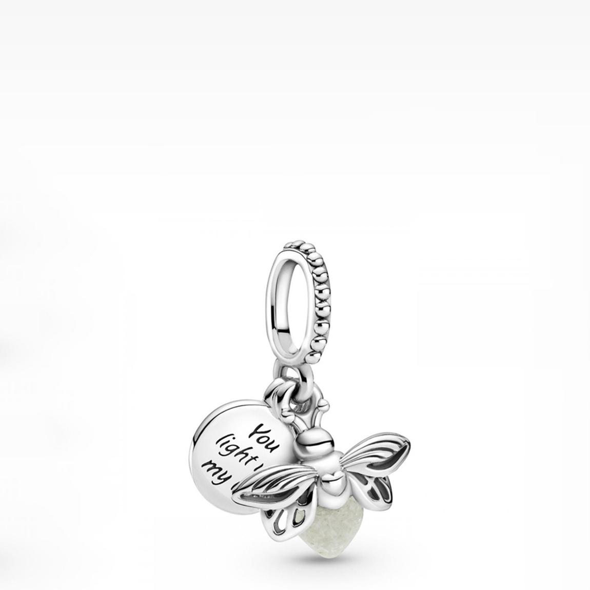 Sterling Silver Glow-In-The-Dark Firefly Dangle Charm main product photo