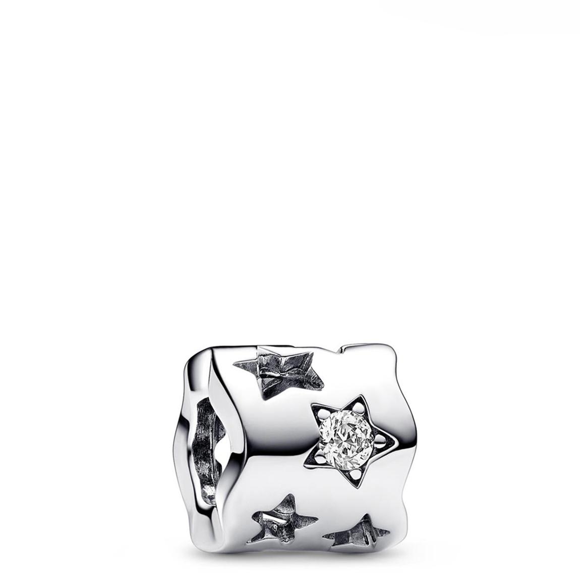 Sterling Silver Cut-Out Sparkling Star Charm main product photo