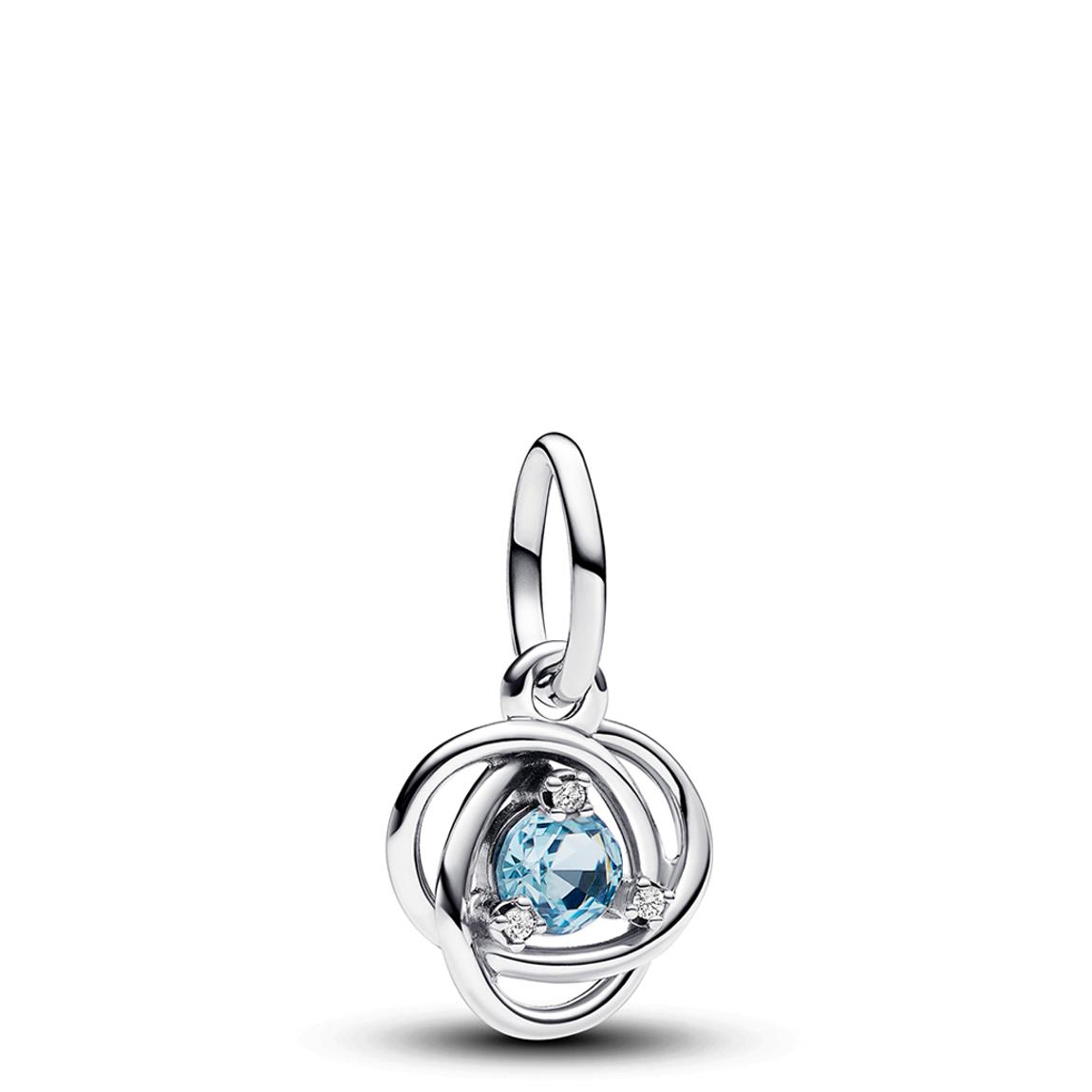 Sterling Silver March Eternity Circle Dangle Charm main product photo