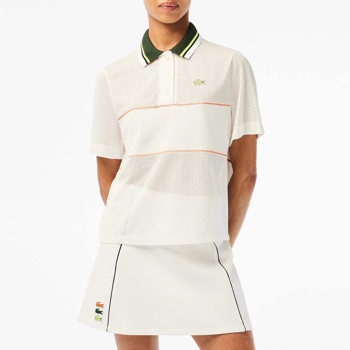 White Tennis Style Polo main product photo