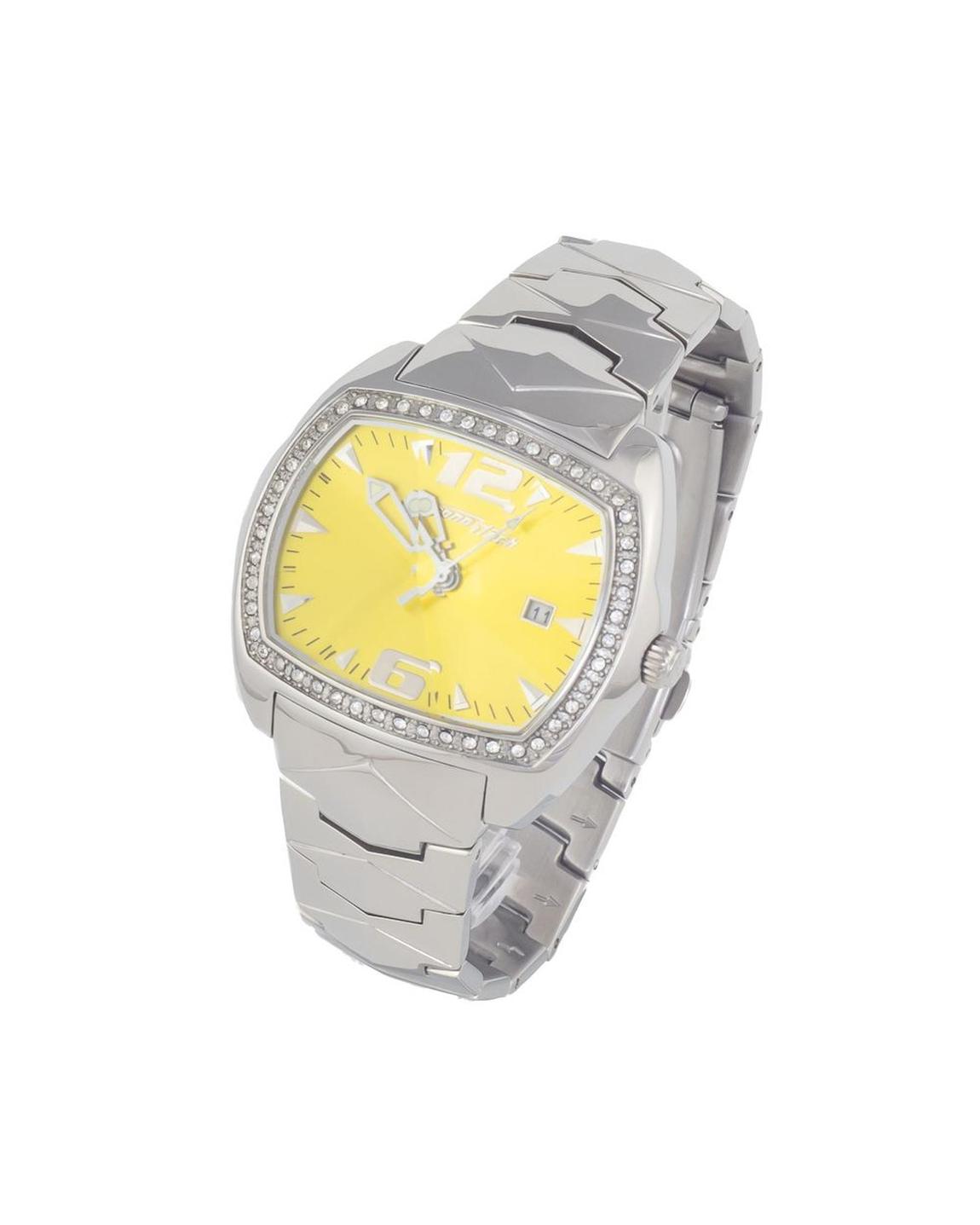 Stylish Watch with Stones on Bezel & Bracelet Wo - Silver Watches main product photo
