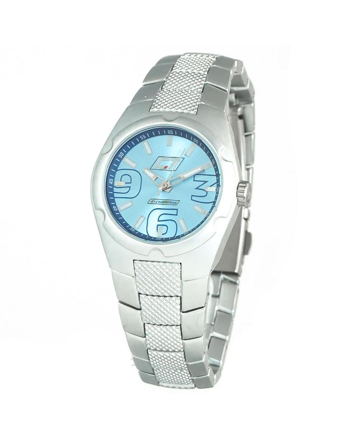 Chronotech Watch Silver Textured Bracelet Wo Watches main product photo