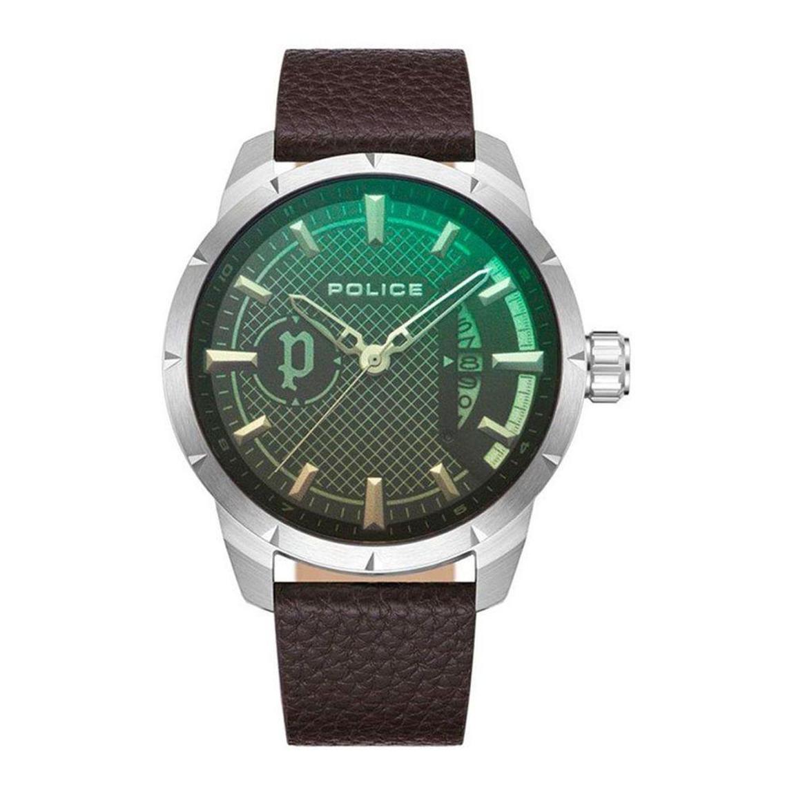 Police Watch Brown Leather Strap Watches main product photo