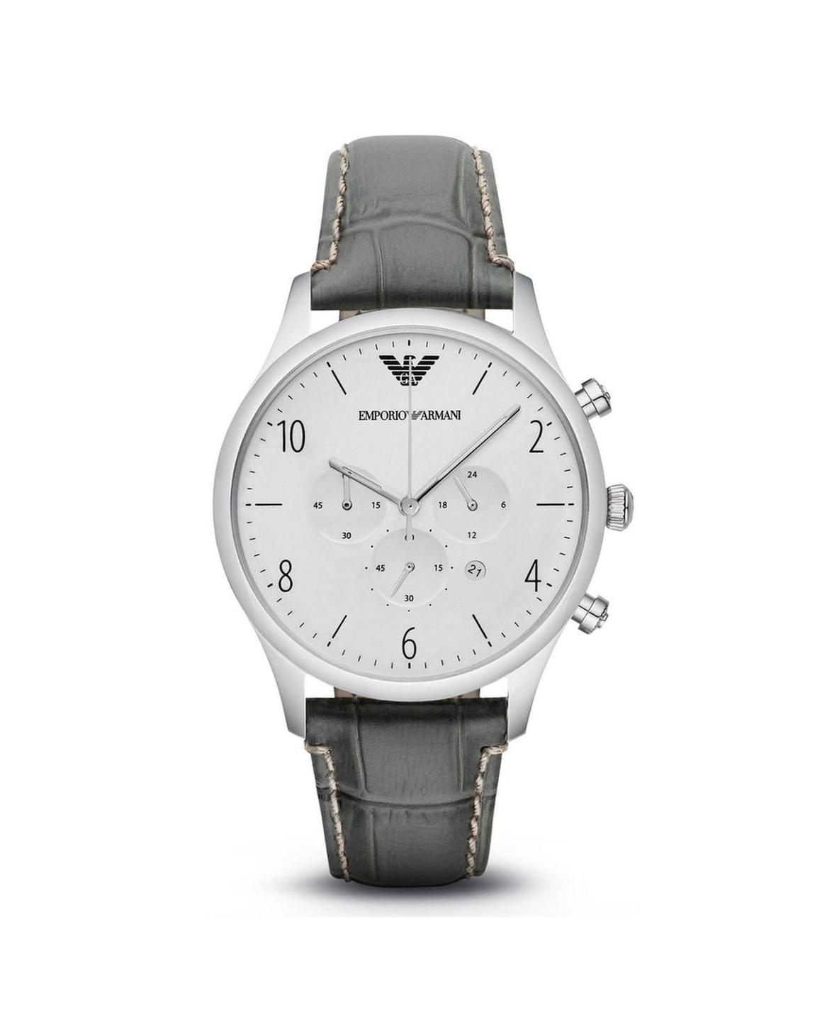 Luigi Chronograph Watch Silver - Green Watches main product photo