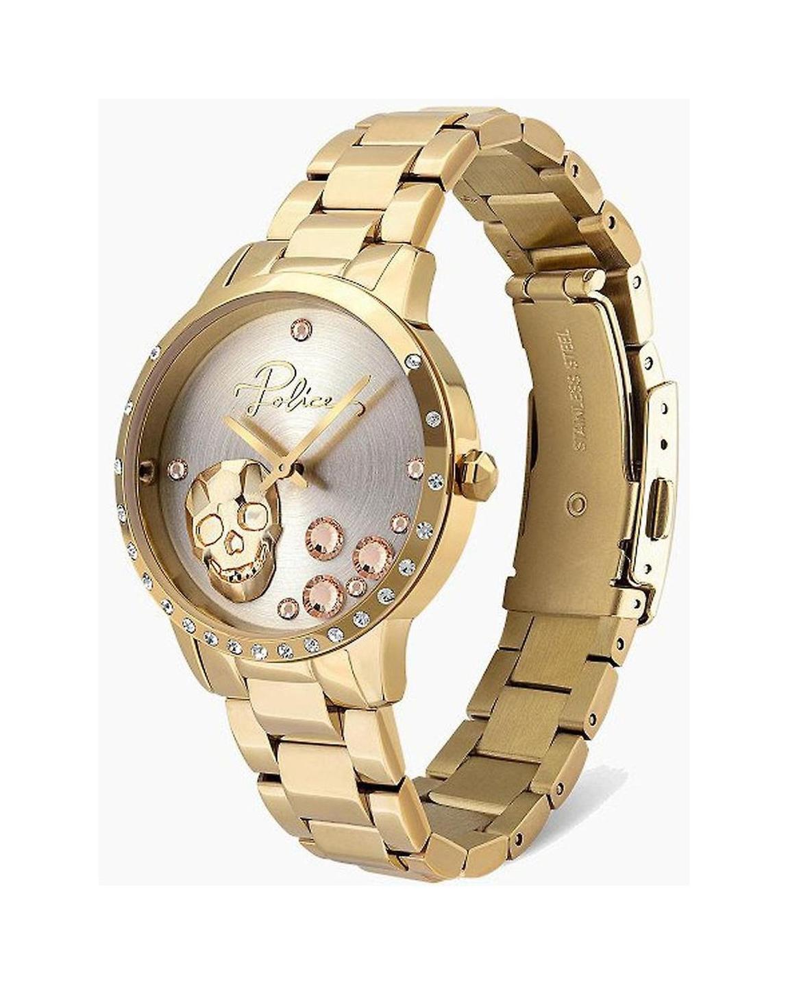 Police PL16071MSG22MAC Skull Watch Wo - Gold Watches main product photo