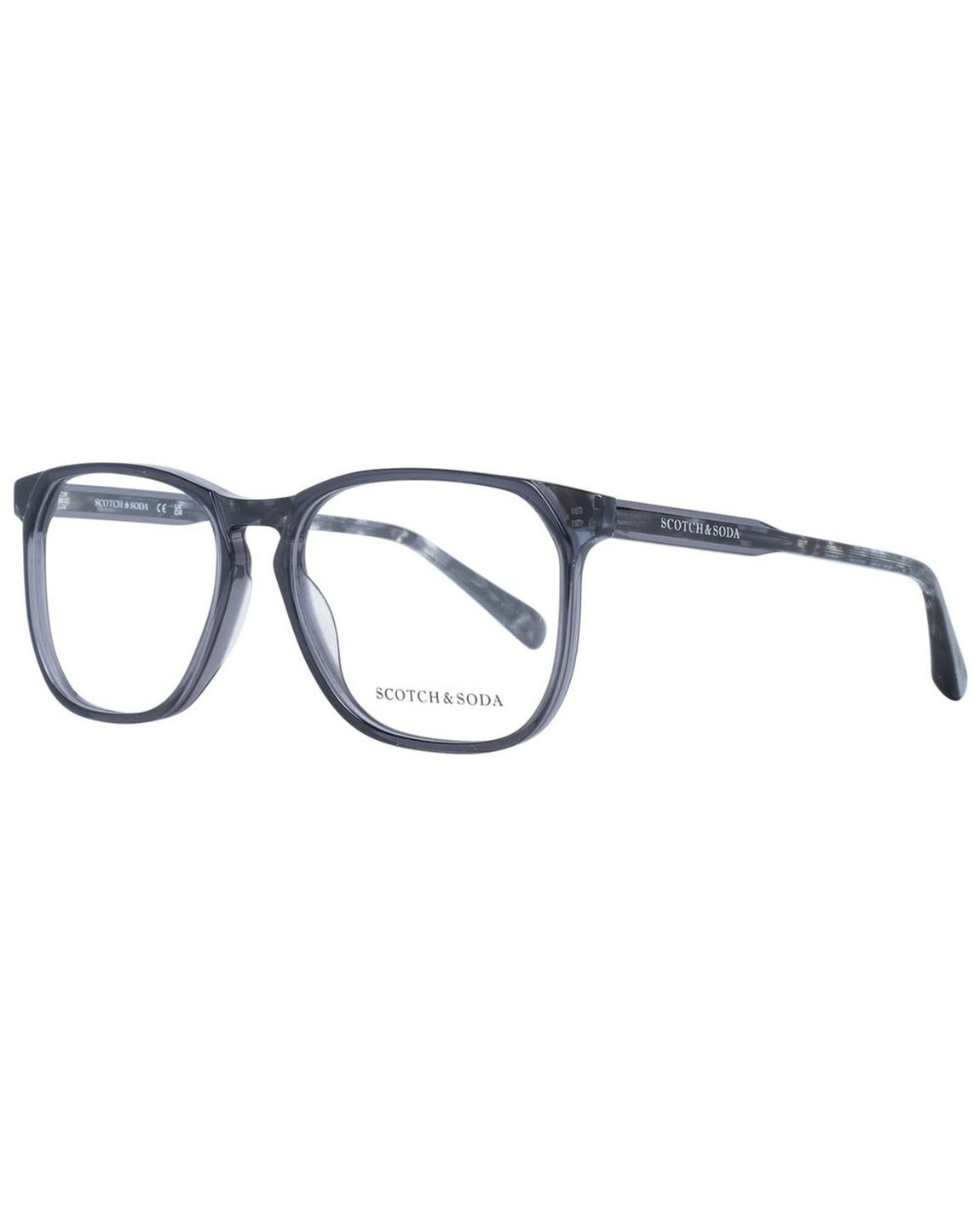 O10002 Grey Marble Eyeglae - Black Frames For main product photo