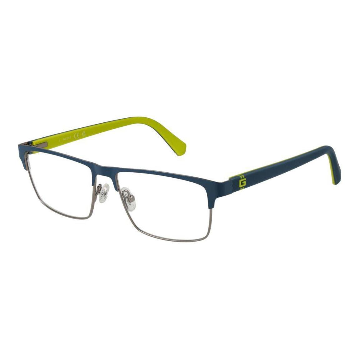 Full-Rim Metal Optical Frames with Spring Hinges - Blue Frames For main product photo