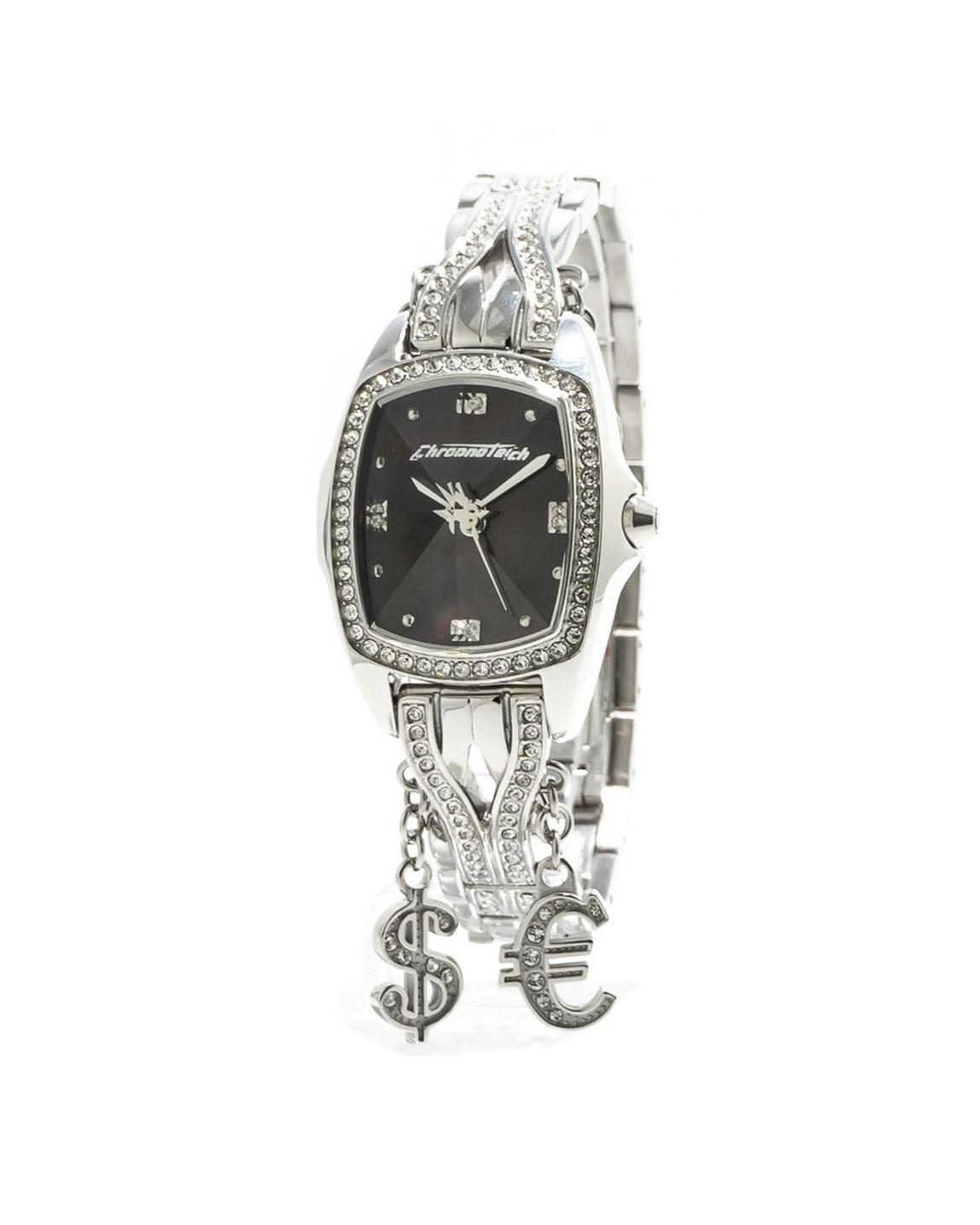 Chronotech 7008LS15MAC Crystal Charm Watch Wo - Silver Watches main product photo
