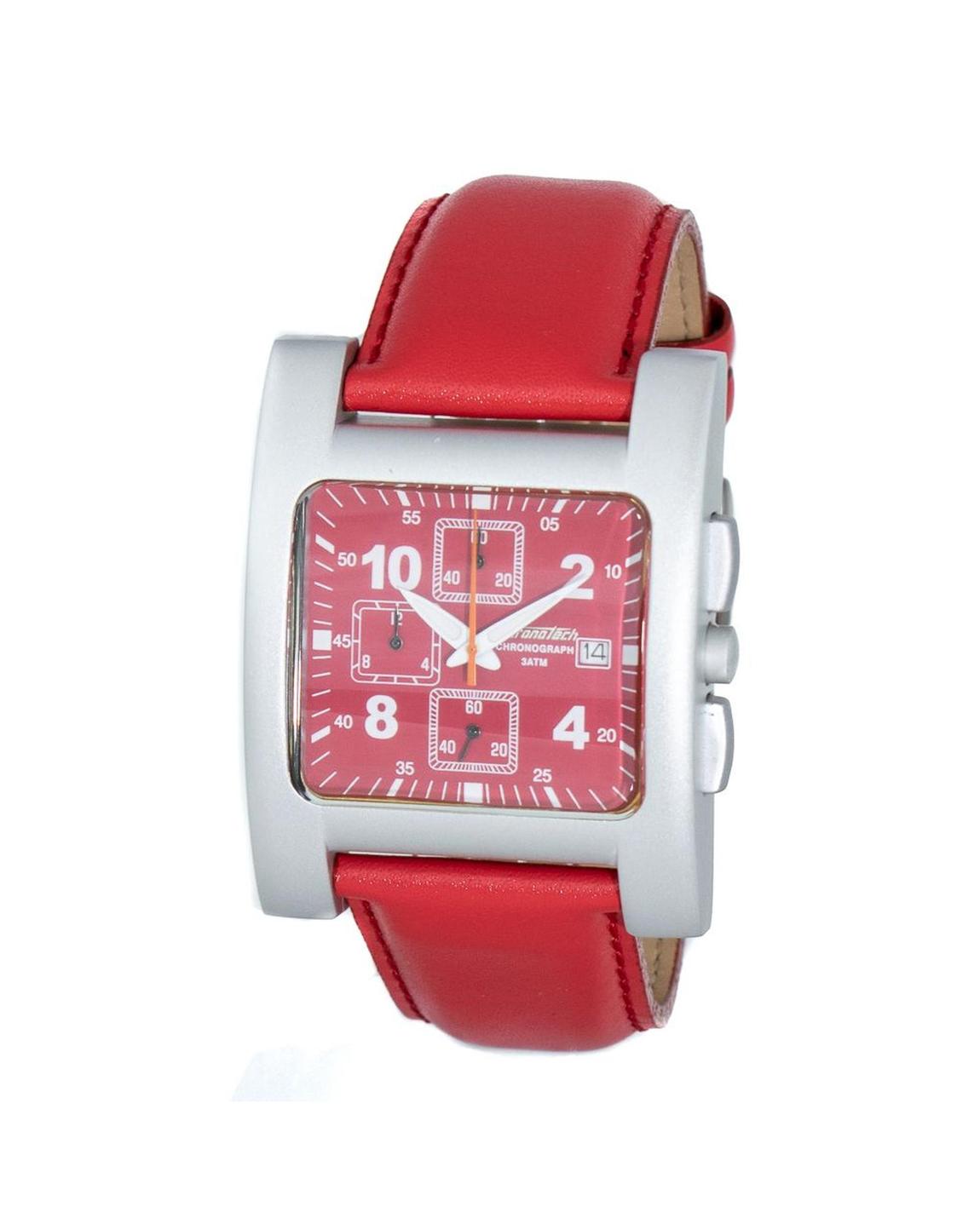 Chronograph Red Leather Strap Watch Watches main product photo