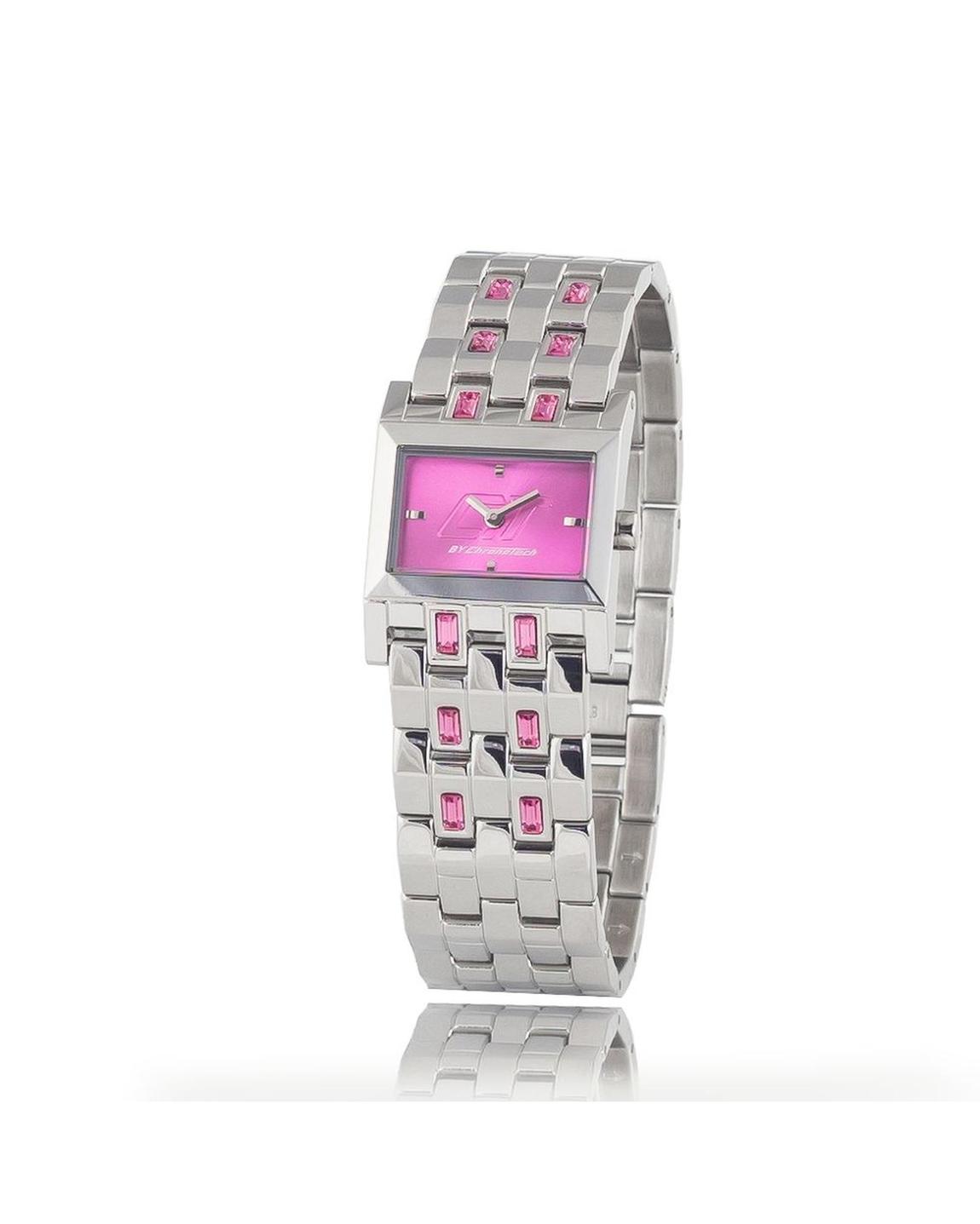 Pink Dial Steel Bracelet Watch Wo - Silver Watches main product photo
