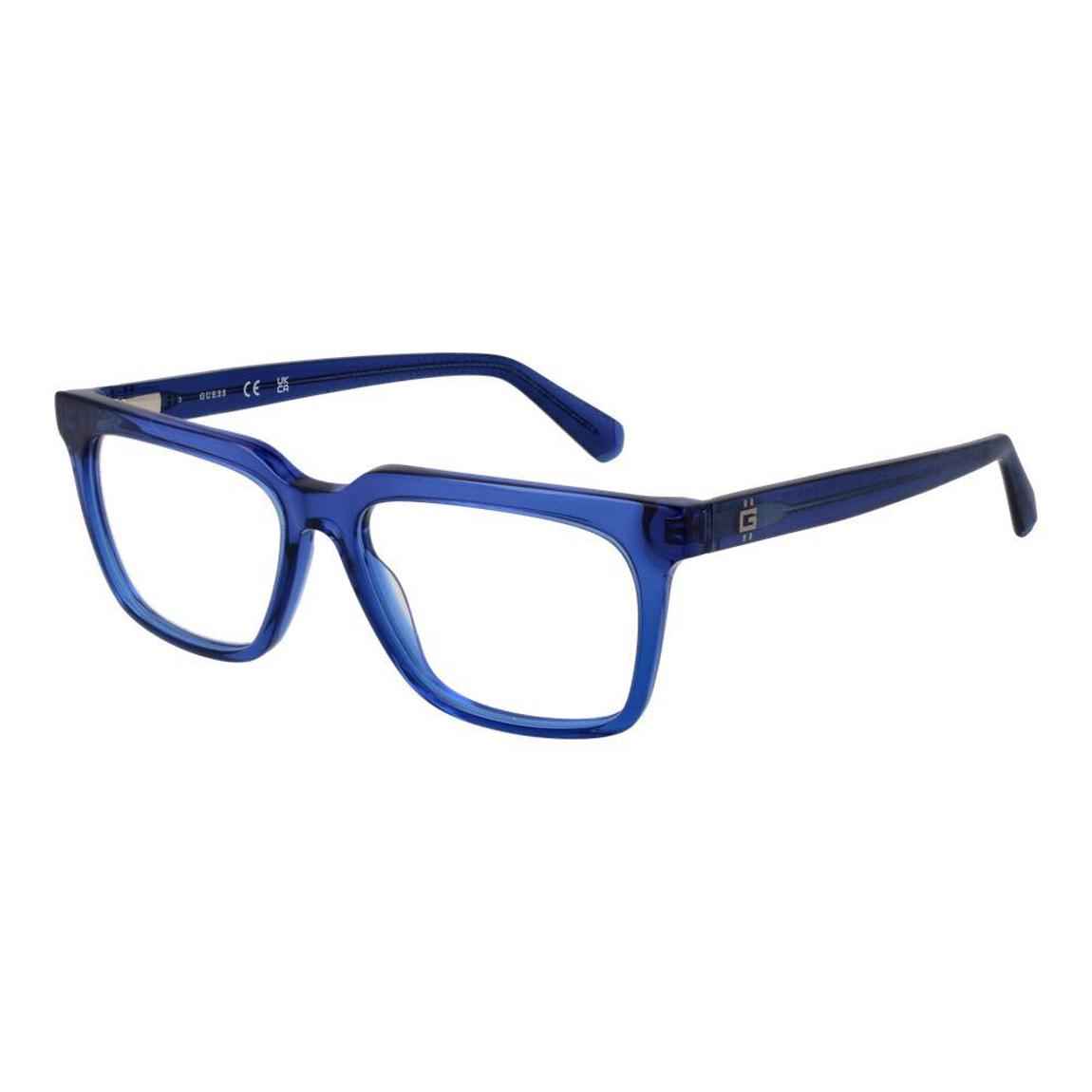 Full-Rim Acetate Rectangle Optical Frames with Demo Lenses - Blue main product photo