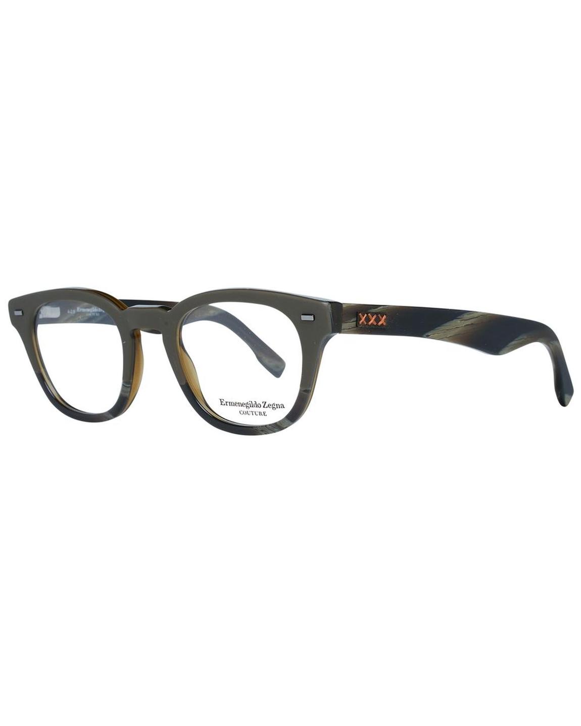 Couture Round Acetate Eyeglasses - Olive Frames For main product photo