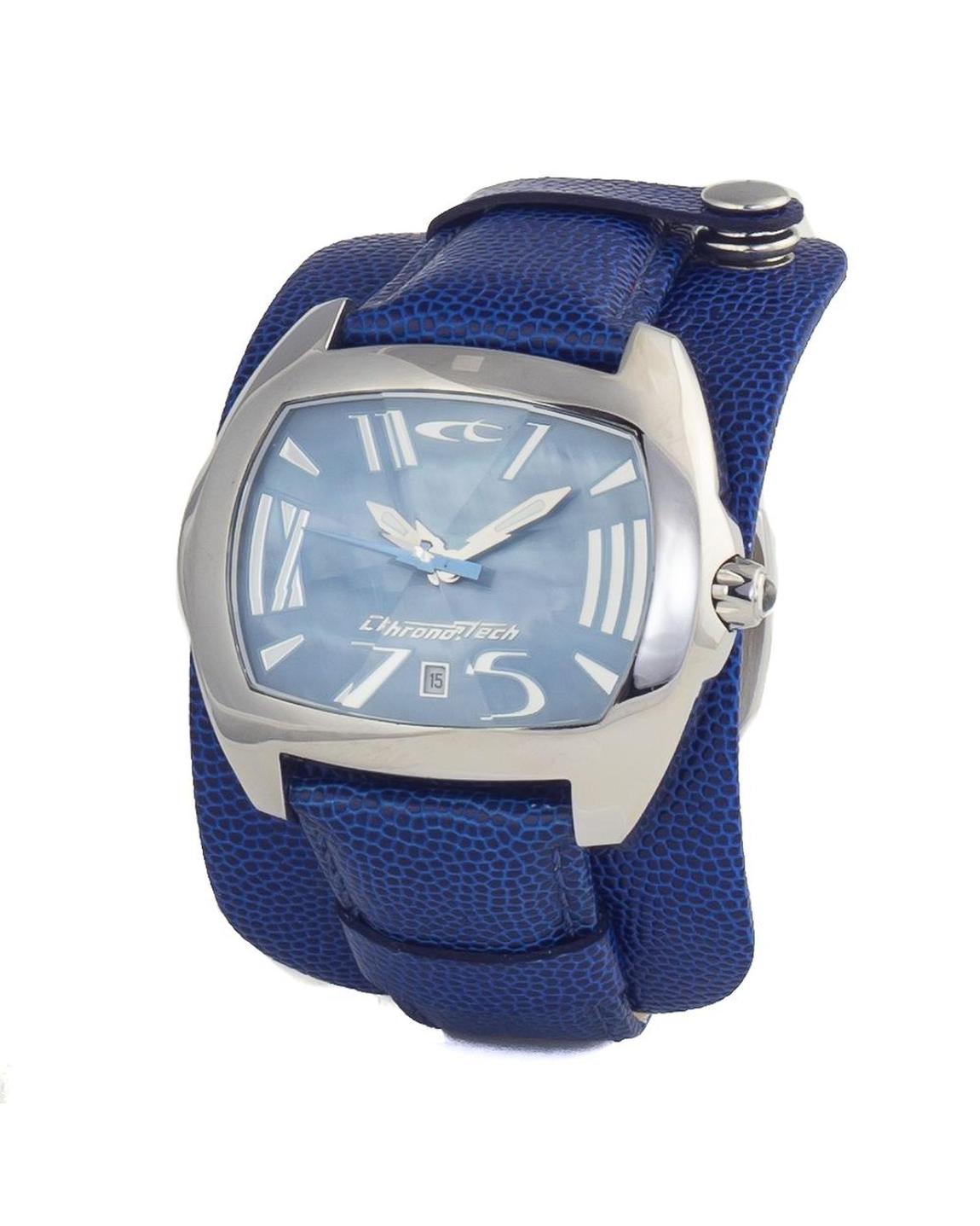 75 Blue Leather Wrap Watch - Silver Watches main product photo