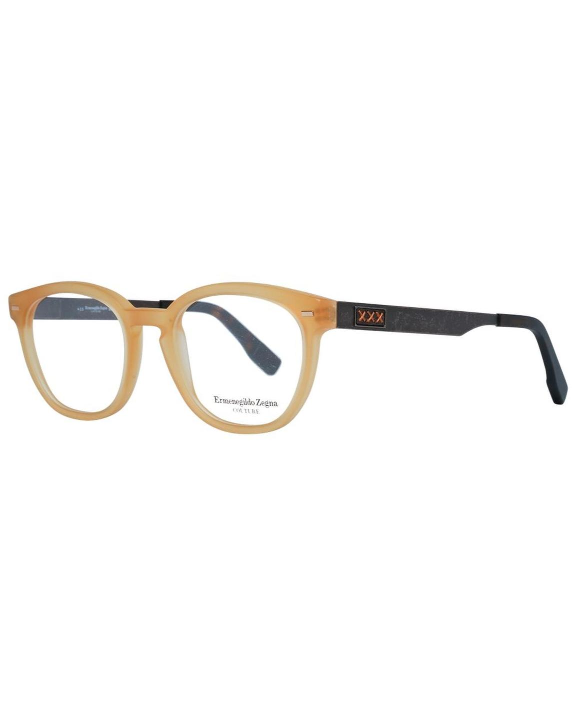 Round Eyeglass Frames Beige - Orange Frames For main product photo