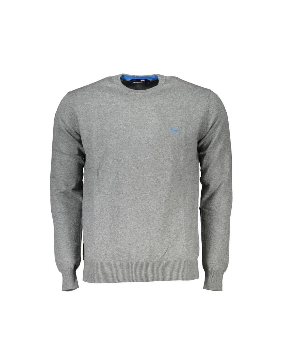 Crew Neck Jumper Casual Knitwear - Gray Sweaters main product photo