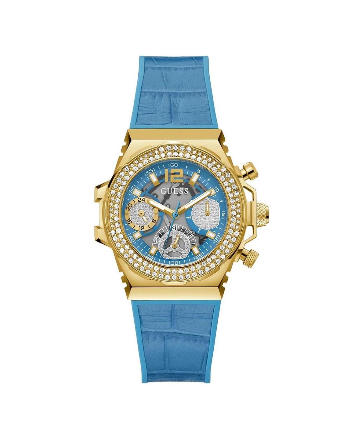 Stylish Chronograph Watch with Crystal Accents Wo - Blue Watches main product photo