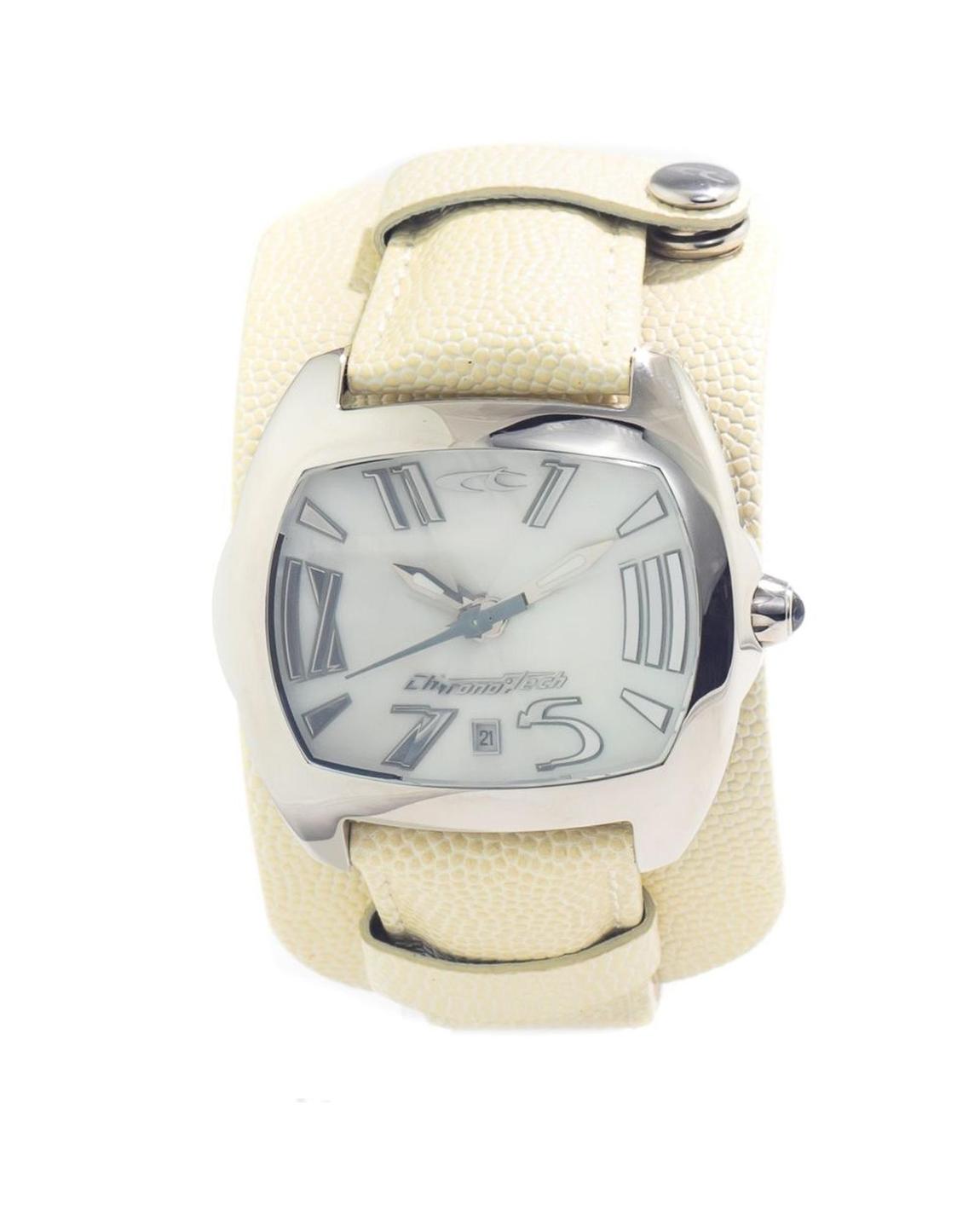 Chronotech Cream Leather Wrap Watch - Beige Watches main product photo