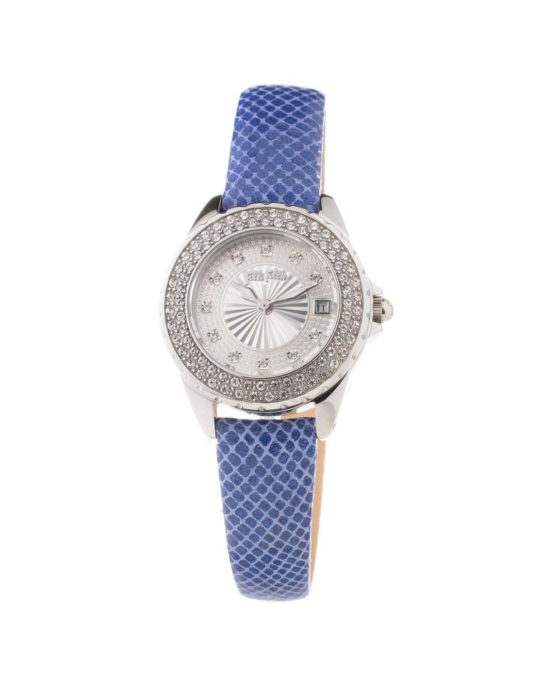 Wristwatch with Crystals and Synthetic Strap for Elegant Timekeeping main product photo