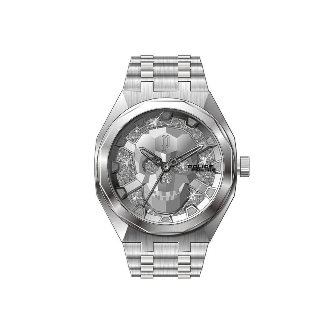 Police Skull Crystal Watch - Silver Watches main product photo