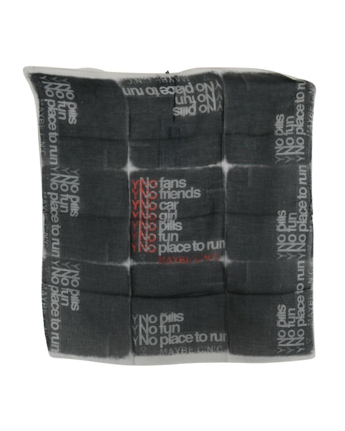 Printed Silk Scarf - Blackwhite Scarves main product photo