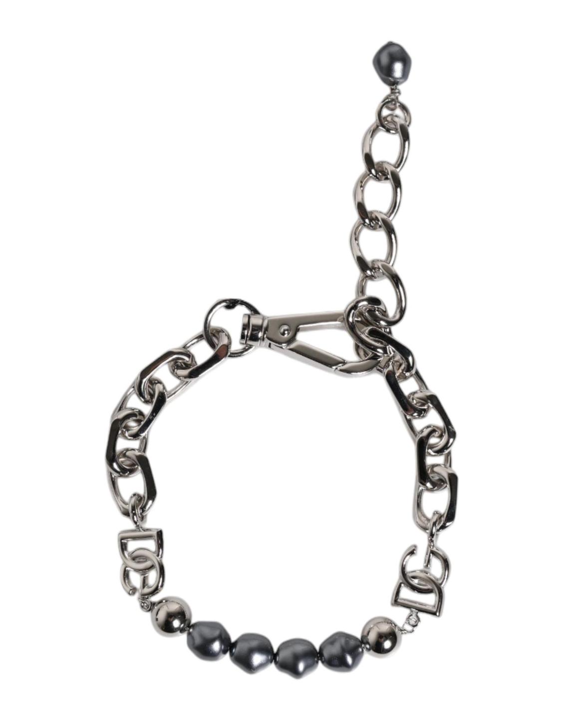 Chain Bracelet Pearl Detail - Silver main product photo