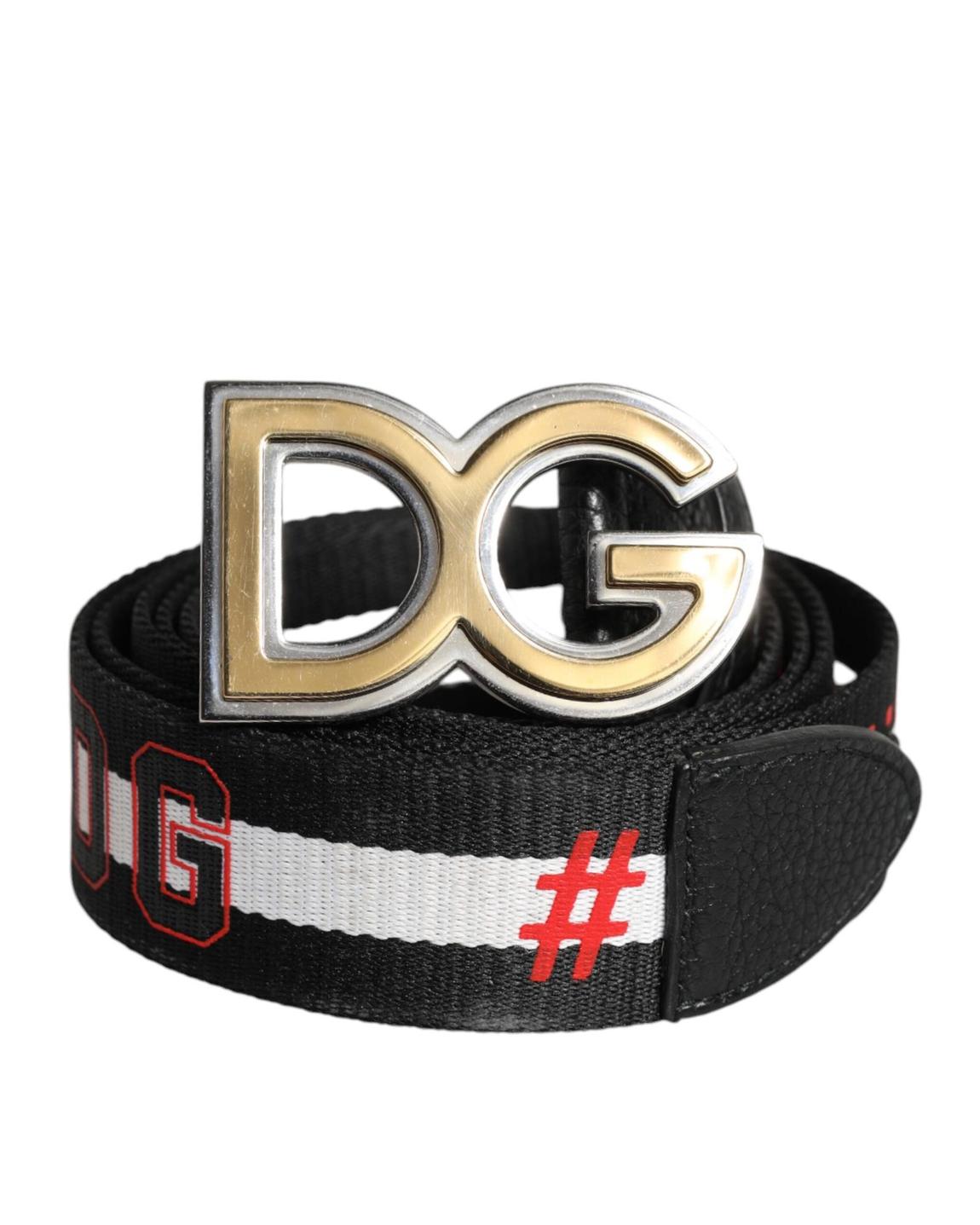 DG Logo Belt with Stripes - Black And White main product photo