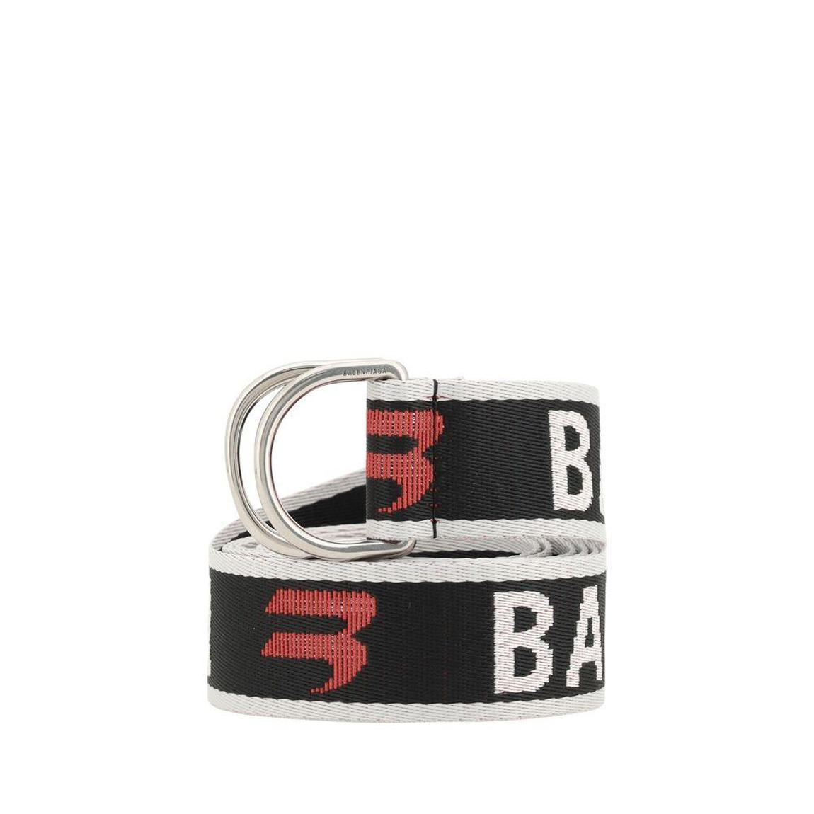 Adjustable D-Ring Belt with Iconic Jacquard Logo - Multicolor main product photo
