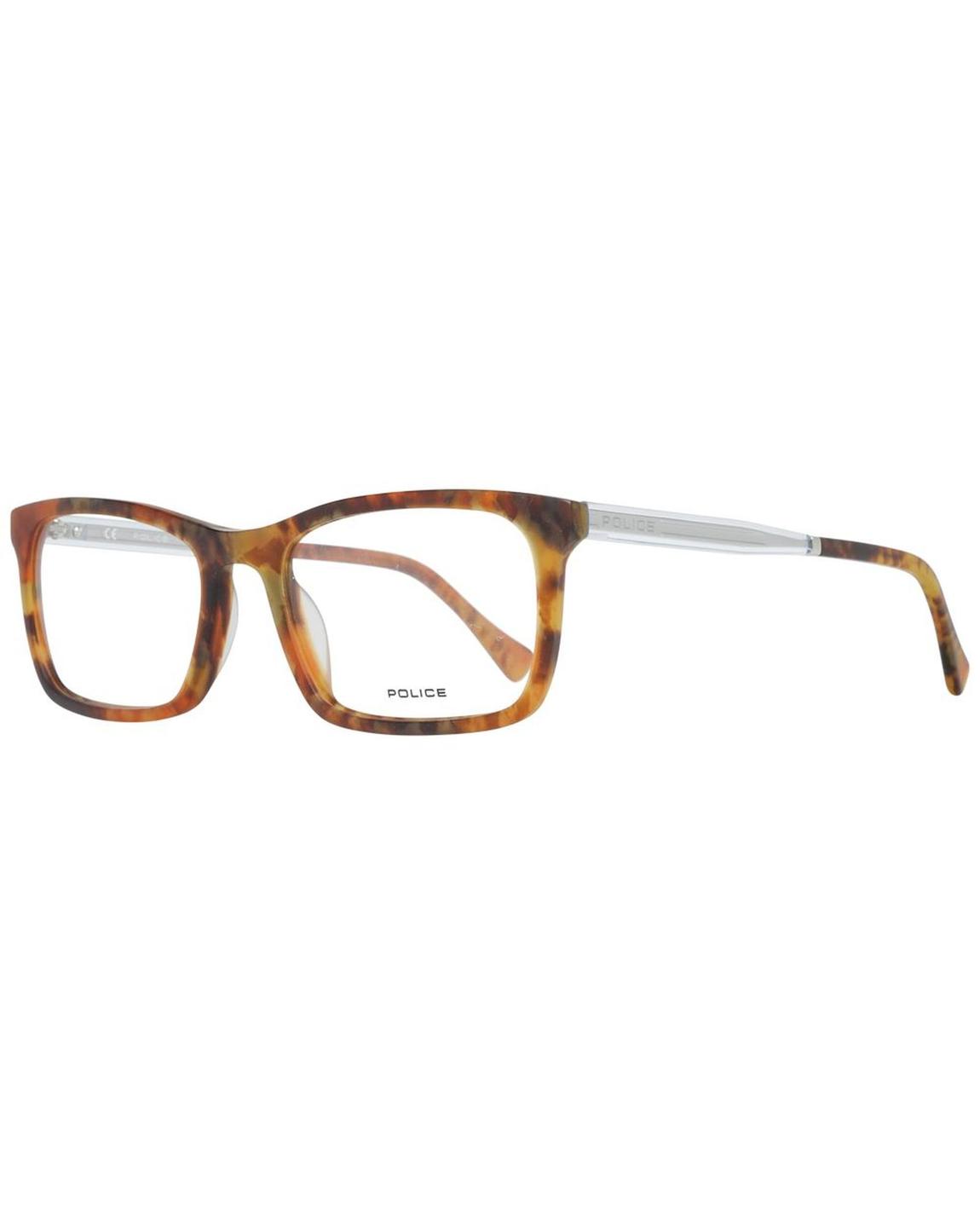 Police VPL688J 0580 Eyeglasses- Brown Frames For Men main product photo