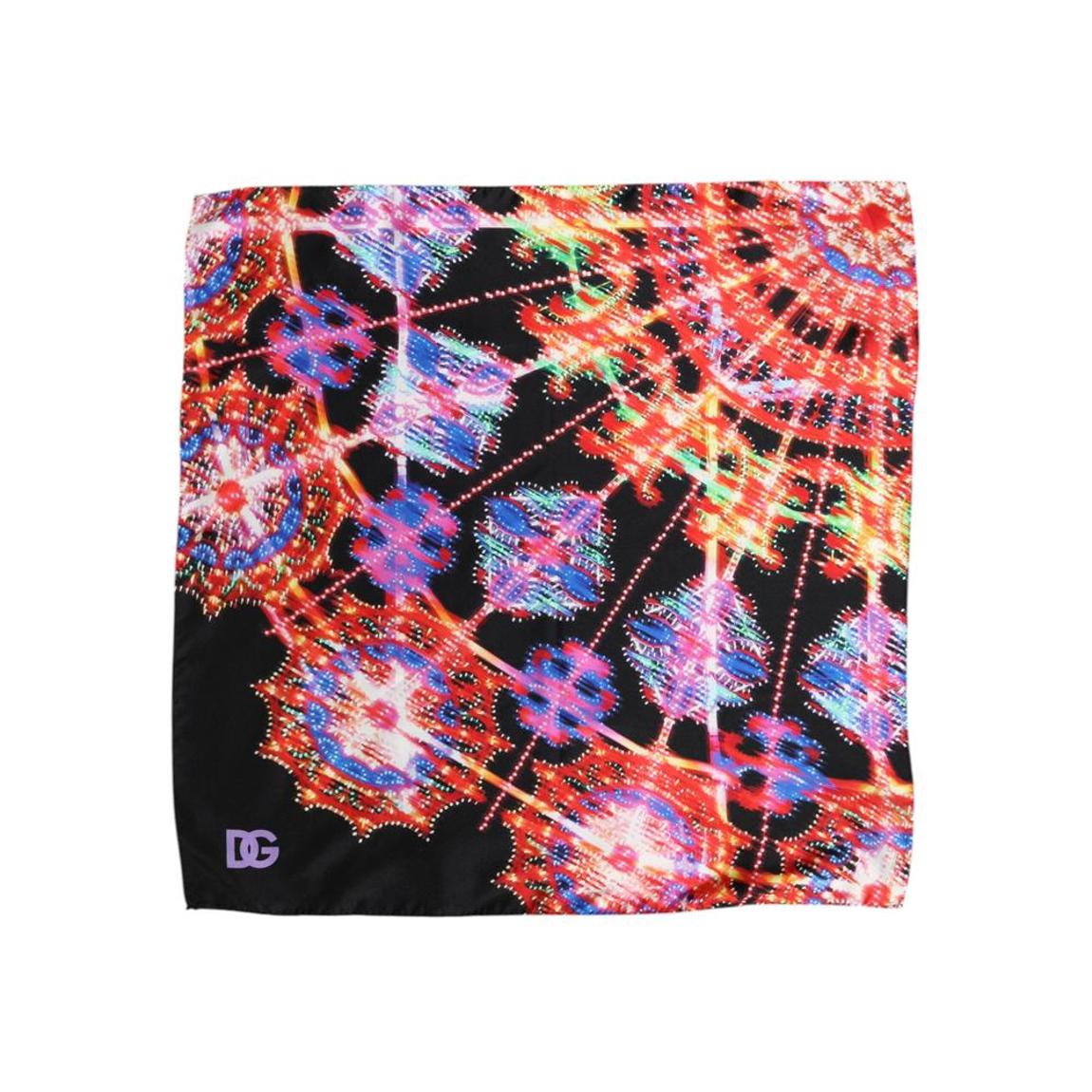 Printed Silk Scarf - Multicolor Scarves main product photo