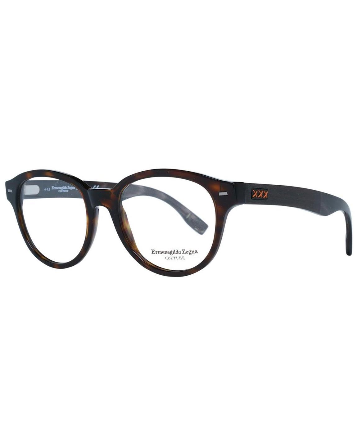 Round Frame Eyeglasses Wood Temples - Brown Frames For main product photo