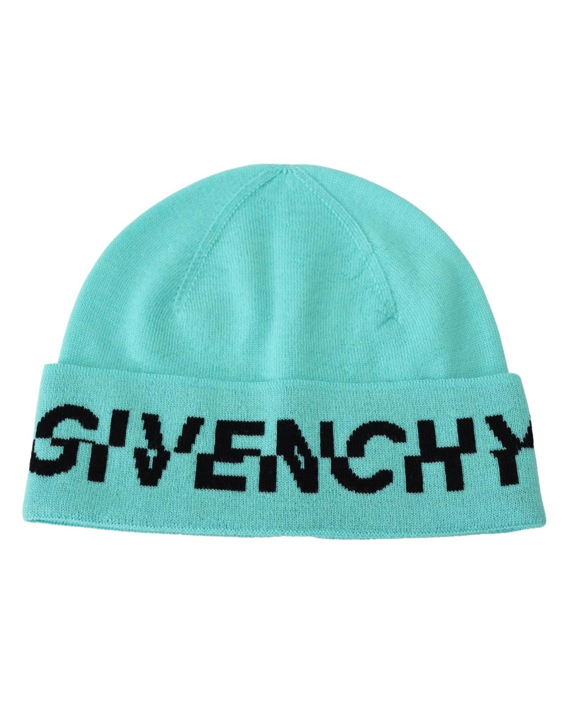 Givenchy Knit Beanie LogoEmbroidered Beanie Wo - Green Hats main product photo