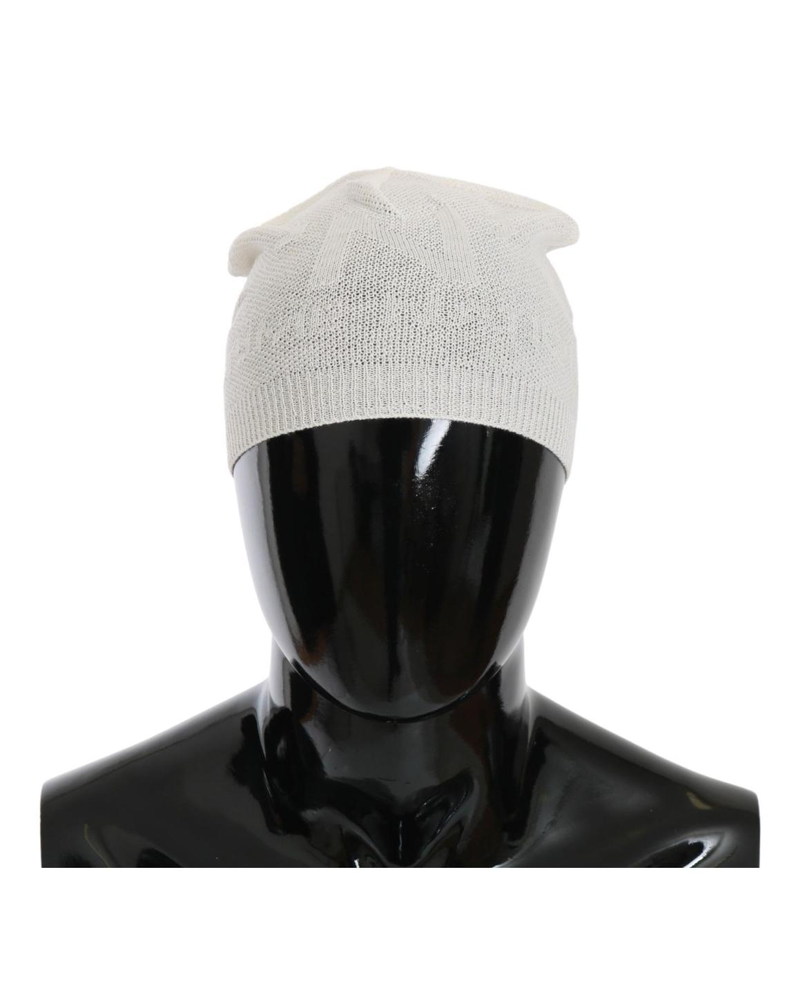 Costume National Beanie Merino Wool - White Hats main product photo
