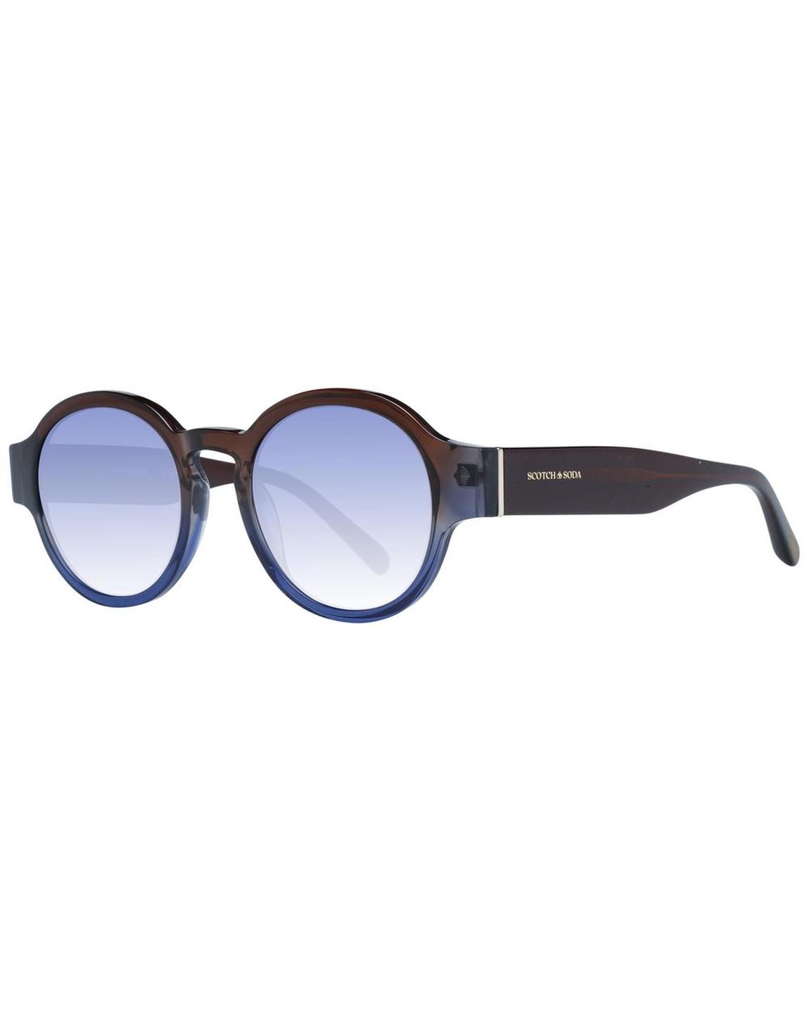 Round Acetate Sunglasses SS900221A - Brown main product photo