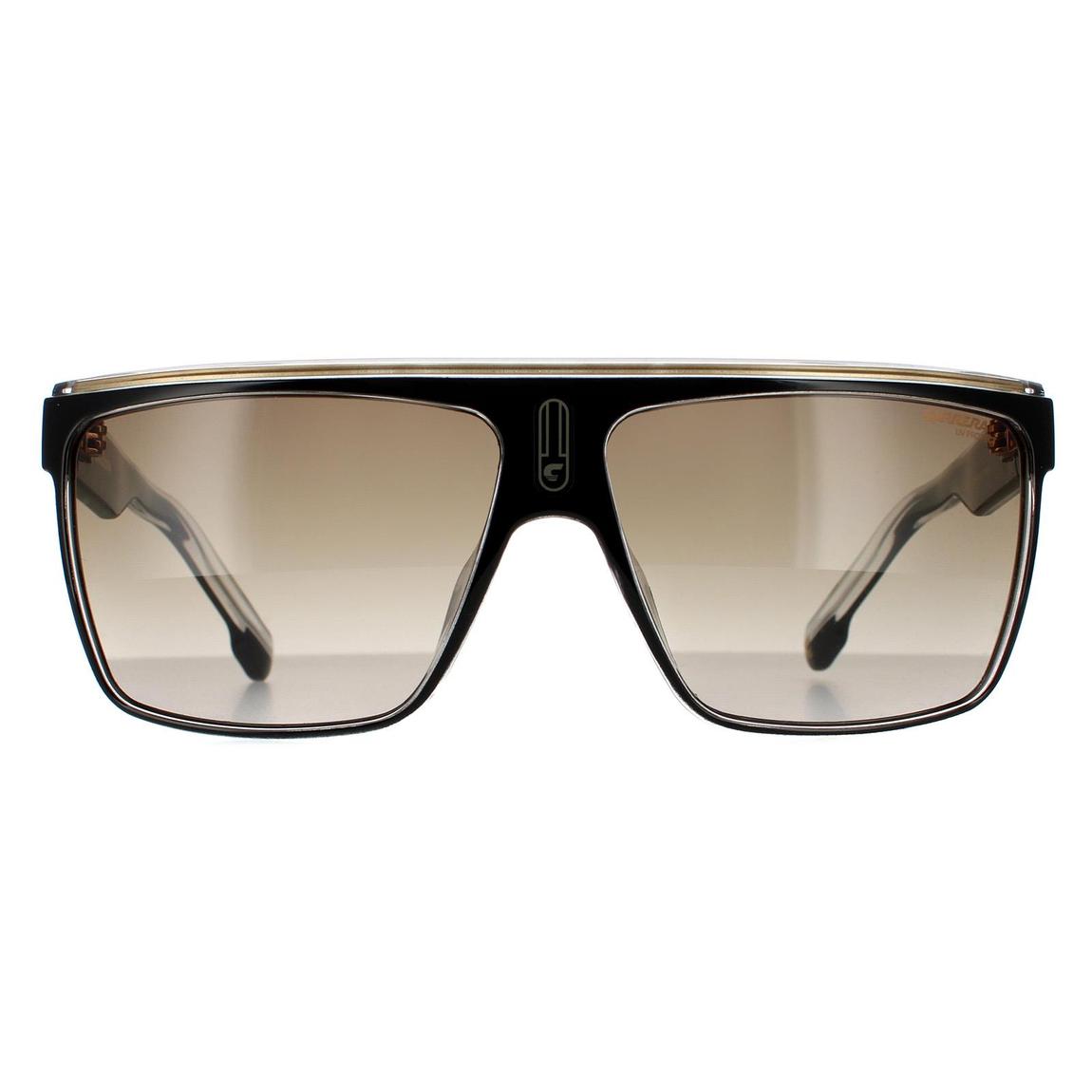 Carrera Sunglasses 22/N 2M2 HA Black Gold Brown Gradient main product photo