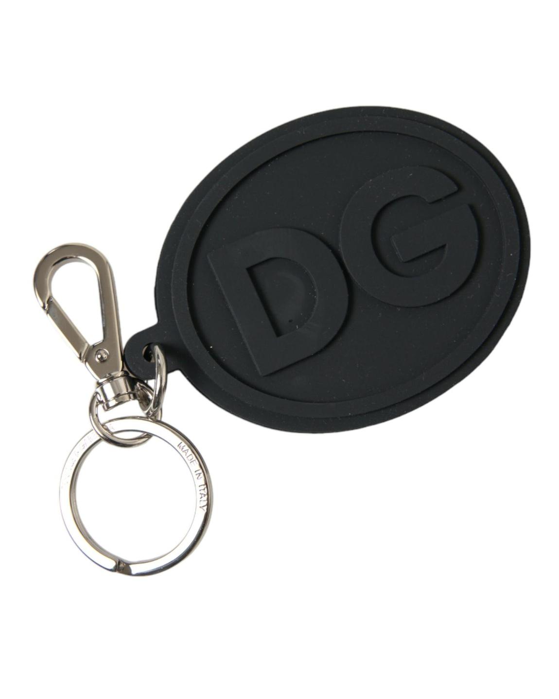 DG Keychain Silicone Black Wo - Black | Silver main product photo