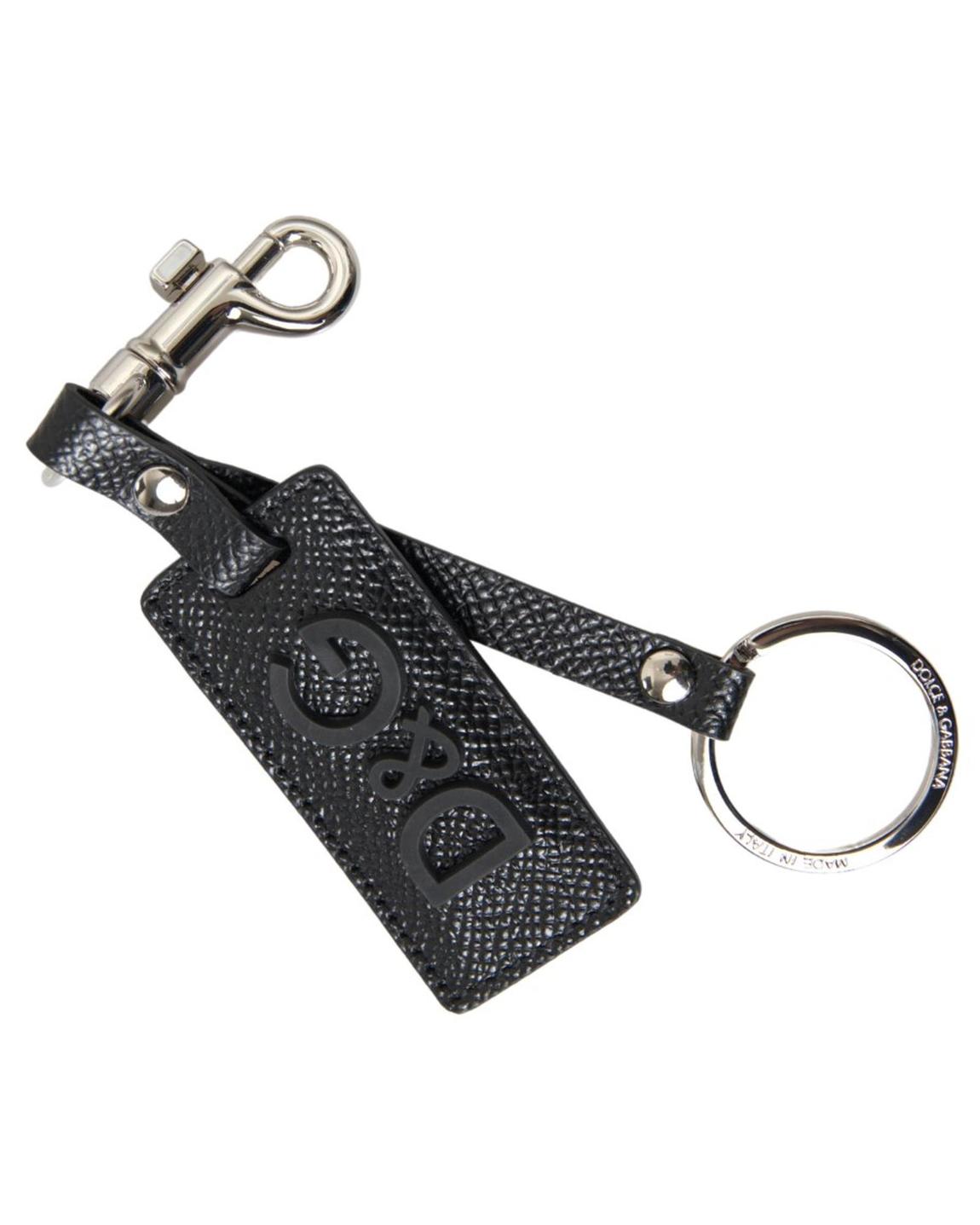 Leather Keychain - Black main product photo