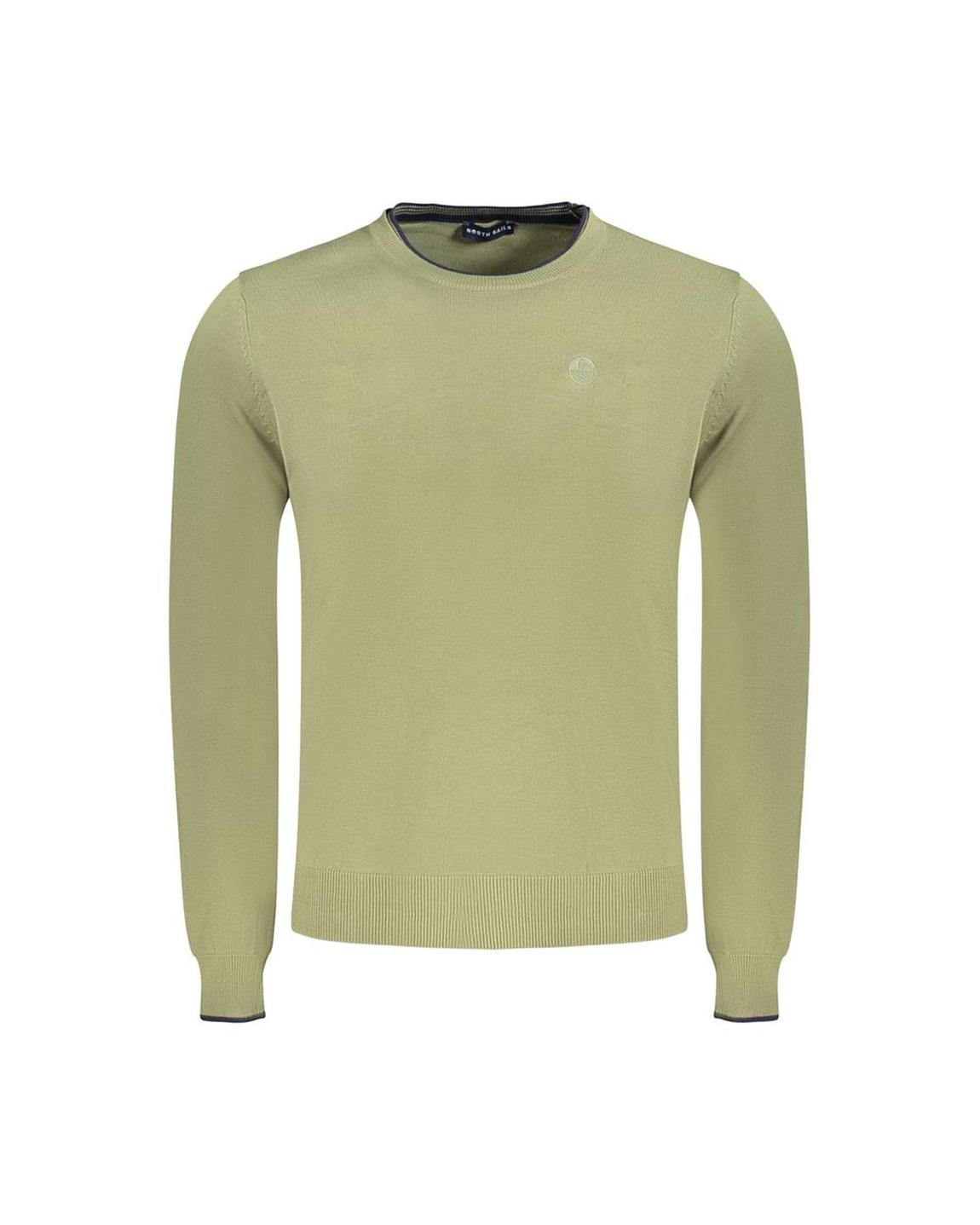 Crew Neck Knit Sweater - Green main product photo