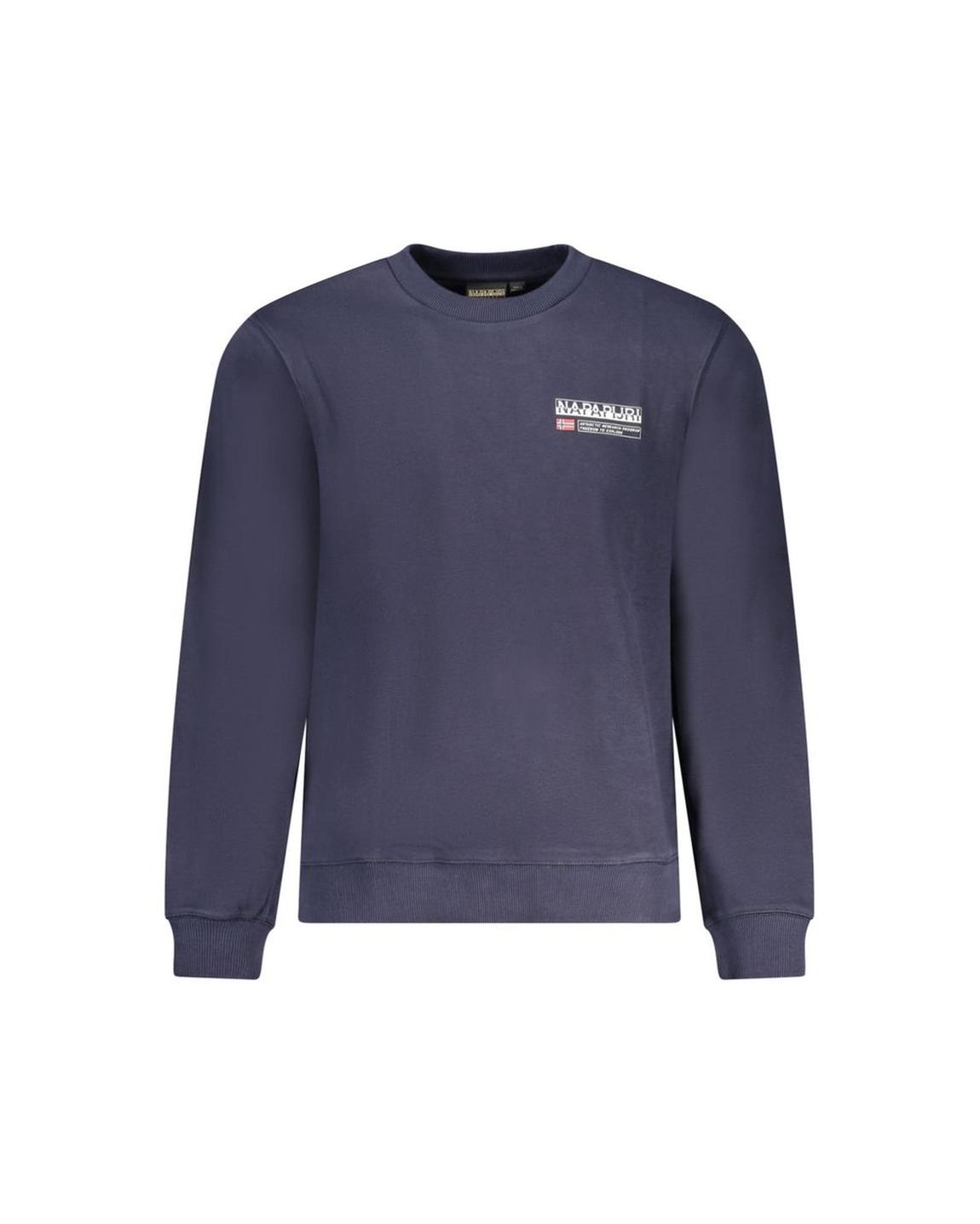 Casual Crew Neck Sweatshirt - Blue Sweaters main product photo