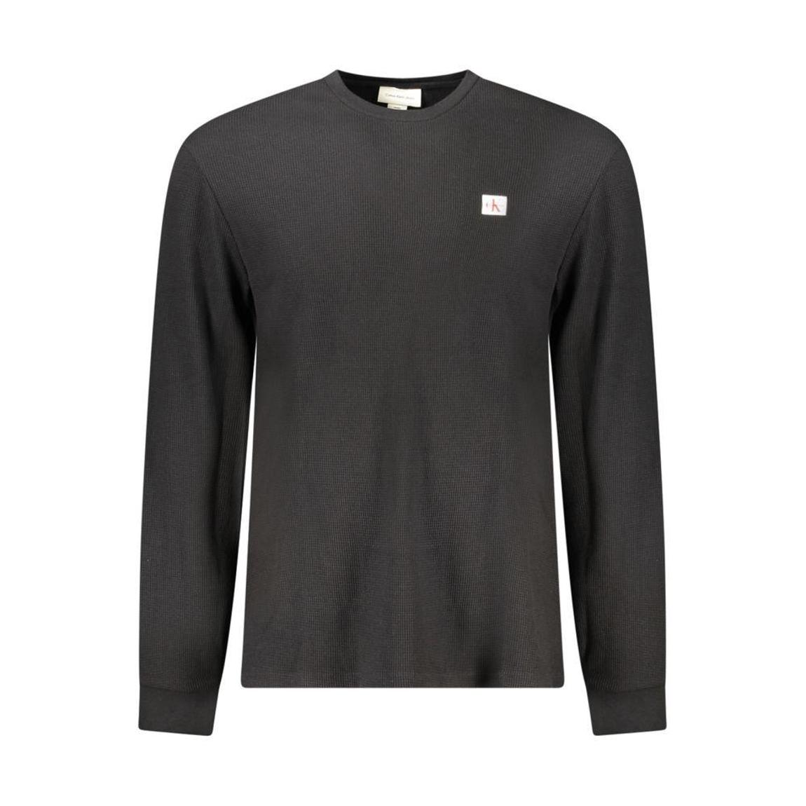 Long Sleeve Crew Neck TShirt - Black Sweaters main product photo